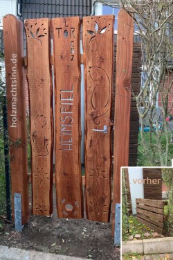 Gartentür zum Fussweg seitliche Gartentür zum Fussweg