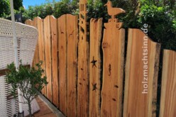 ...zum Urlaub machen Zaun zum Nachbargrundstück